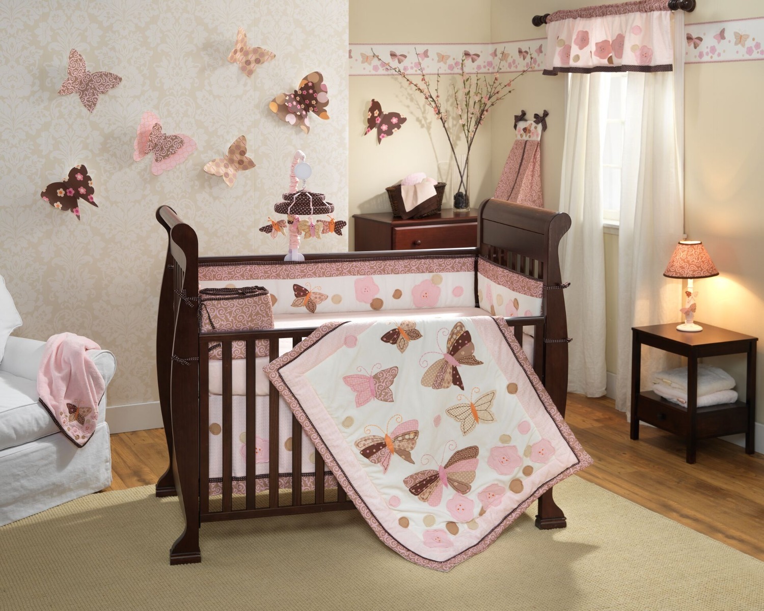 Lambs Ivy Butterfly Dreams Baby Manchester Set 