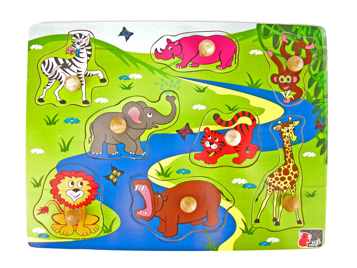 Buy Safari Animal Peg Puzzle Online in Australia