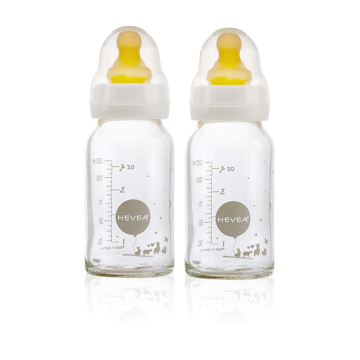 Buy Baby Glass Feeding Bottles Â€“ 2 Pack Â€“ White Online in Australia
