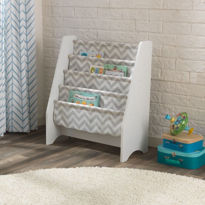 Buy White Sling Bookshelf Gray Pattern Online In Australia