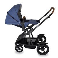 2018 Babyhood Doppio Inline Stroller Single - Black Frame (Marina color seats)